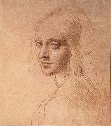 Portrat of a Madchens Leonardo Da Vinci